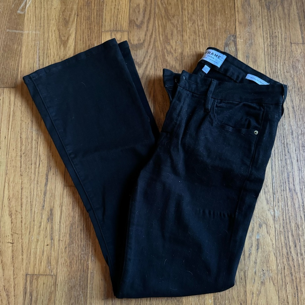 Frame denim le crop mini boot